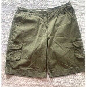 Cabelas Shorts Size 14 Green Cargo Hiking Outdoors Rugged